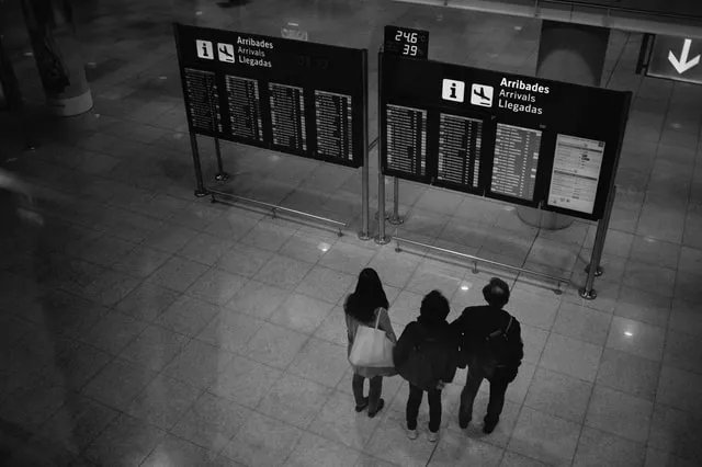 aeroport panneau affichage